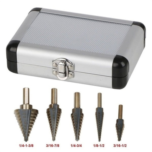 3/5 stk HSS Cobalt Multiple Hul 50 Størrelser Step Drill Bit Set Too Yellow 3PCS