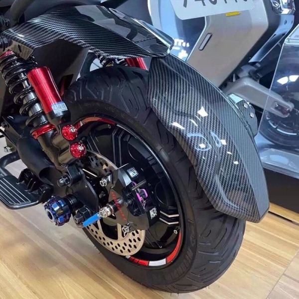 Motorcykelskärmar i kolfibertexturerade fendrar Elfordon A