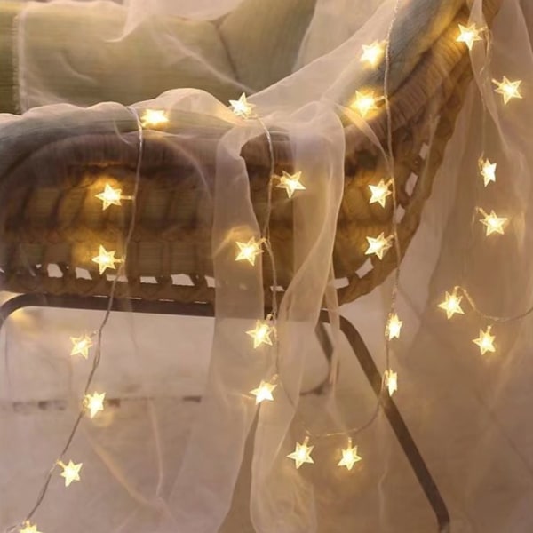 Julgran Snowflake LED String Lights Banner Jul Dec A1 one size