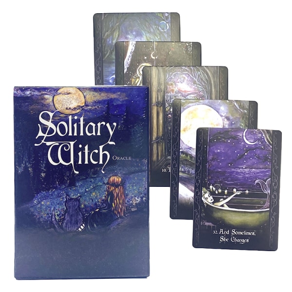 The Solitary Witch Oracle Card Tarot Prophecy Divination Deck Multicolor one size