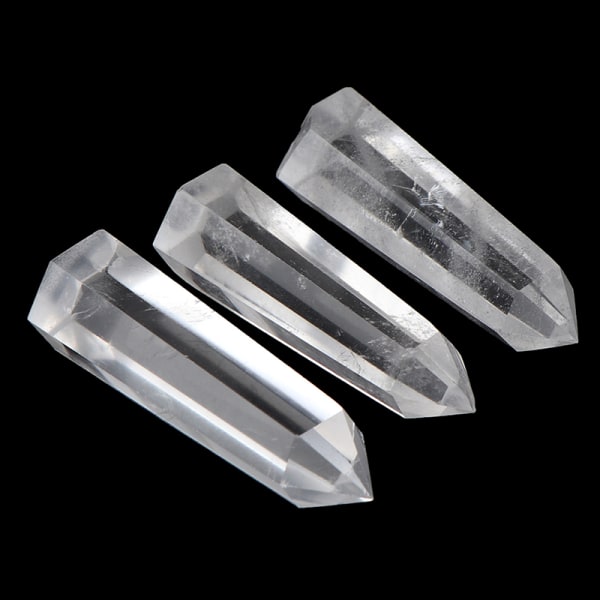 2st Klar kvarts Crystal Point Natural Wand Exemplar Reiki Hea 2Pcs One Size