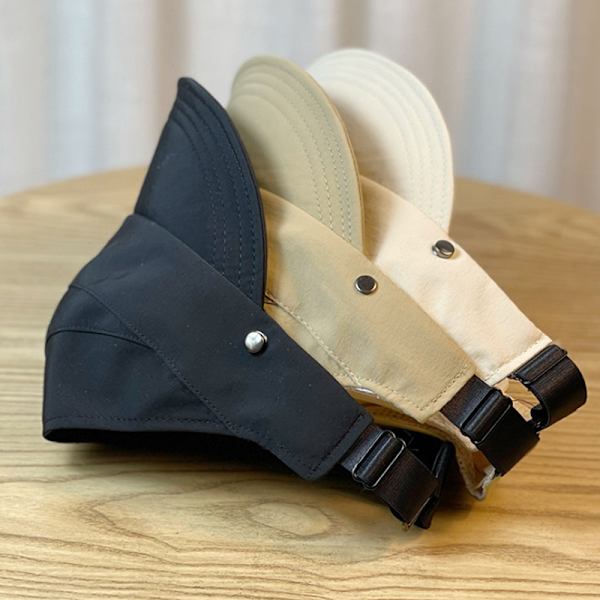 Justerbar Solhatt med Bred Brätte, Vikbar Keps, Sommarvisir Black