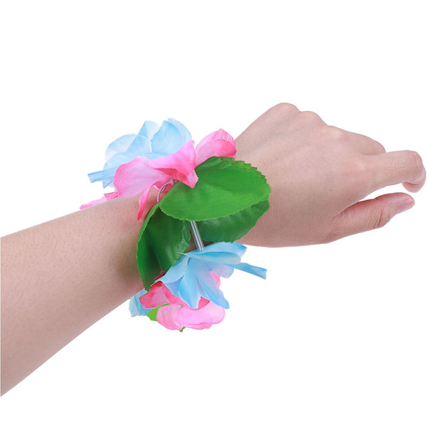 4 stk/sæt Hawaiian Flower Leis Garland halskæde DIY dekoration F 2 One Size