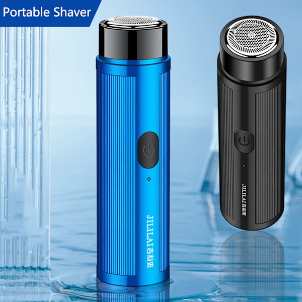 Mini USB elektrisk barbermaskine Barbermaskine Bærbar Rotary ter Head Beard S Black One Size
