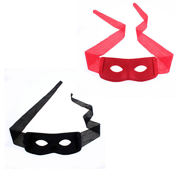 Bandit Zorro Maskerad Mask för Temafest Maskerad Cos black