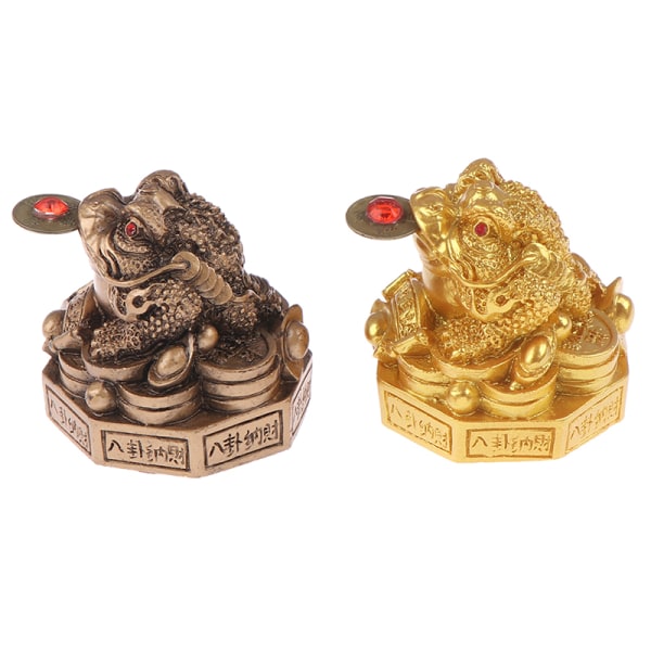ren kobber padde funnet cicada frosk padde statuer dyr Messing han Gold one size