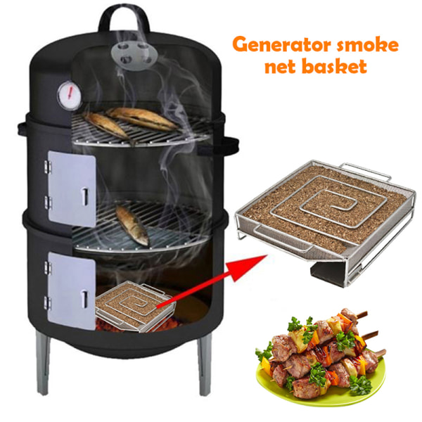 Kylmäsavugeneraattori BBQ Grilli Ruoanlaittotyökalu Savustin Min Silver one size