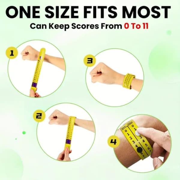 4 stk. Pickleball Scorekeeper Armbånd Quick-Score Playback Des 4pcs