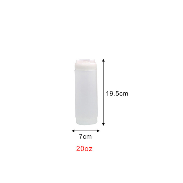 Muoviset kastikepullot Kaksipäät Pullot Tomaattiannostelija Iso Transparent 20oz600ML