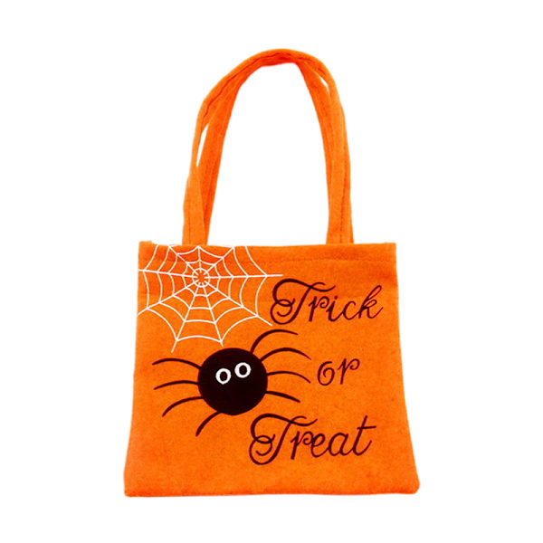 Halloween Handbag Non-woven Shopping Bag Foldable Biscuit Bag P Orange