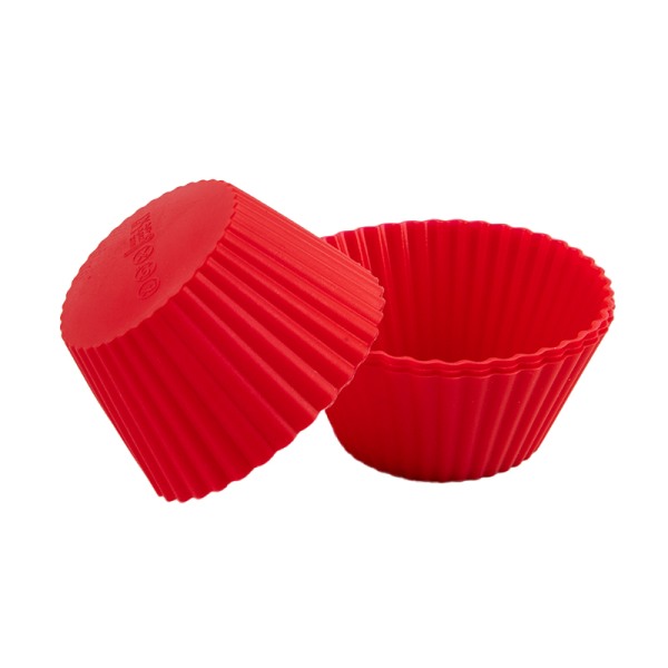 4 Stk Silikone Kage Kop Liner Bage Cup Form Muffin Rund Cakec Red onesize