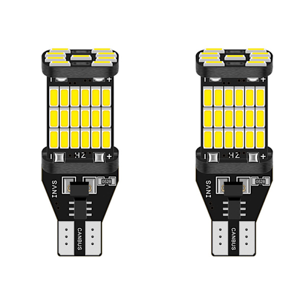 2x Canbus T16 T15 921 W16W LED-polttimo auton takaperuutusvalot f White