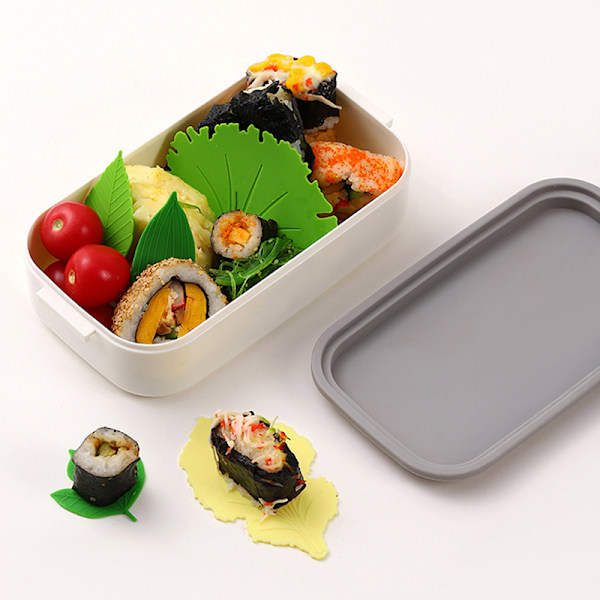 1 sæt blad Bento skål kop frokost separator sushi ris bold måtte De one size