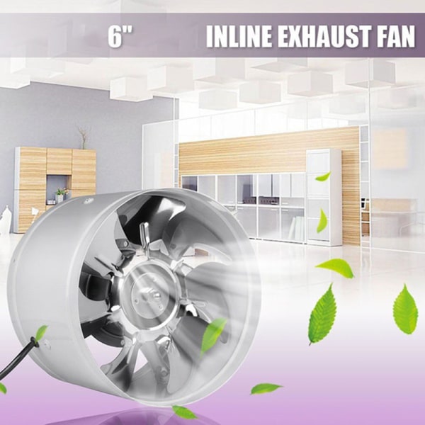 Köp 6Inch Inline Duct Fan Booster Avgasfläkt Luftkylventil M | Fyndiq