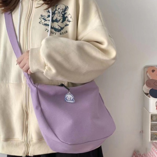 Harajuku e Canvas Casual teinien koululaukku Esteettinen Sweet mes Yellow A5