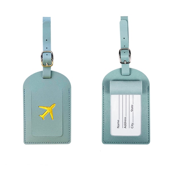 Enkel passholder og bagasjemerke Lær reisesett Kupp Blue C6
