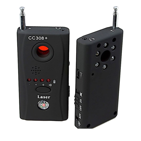 Kamera Piilotettu Finder Anti Spy Bug Detector CC308 Mini Wireless Black onesize