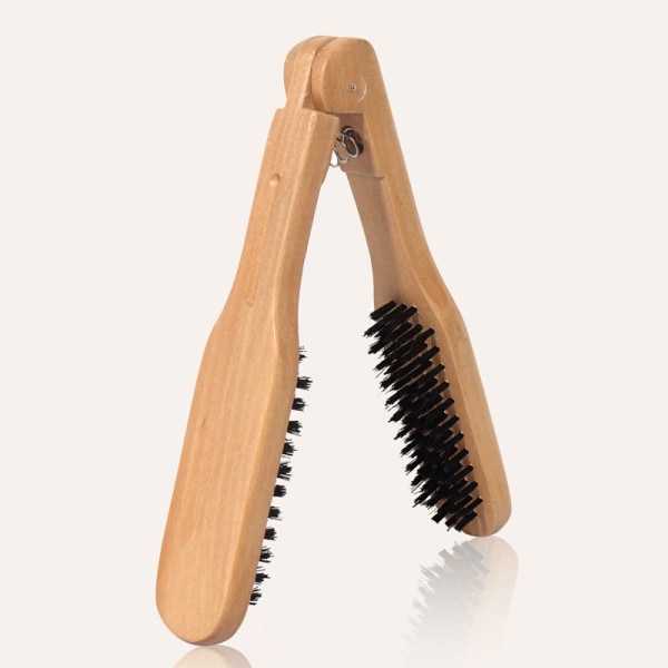 Naturlig Børste Dobbeltsidet Straightening Brush Clamp Hair Hai onesize