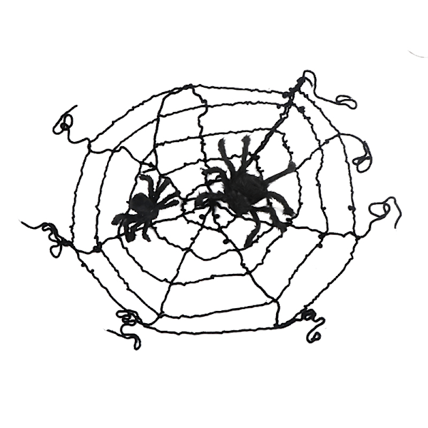 30/60/75/90/125cm Musta Hämähäkki Hämähäkinseitti Halloween Kummitukseen 9(2.5 white web)