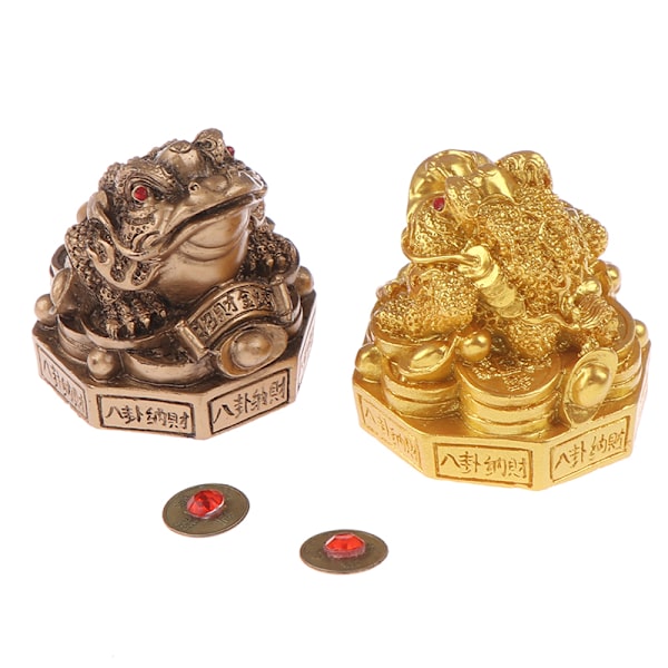 ren kobber tudse fundet cikade frø tudse statuer dyr Messing han Gold one size