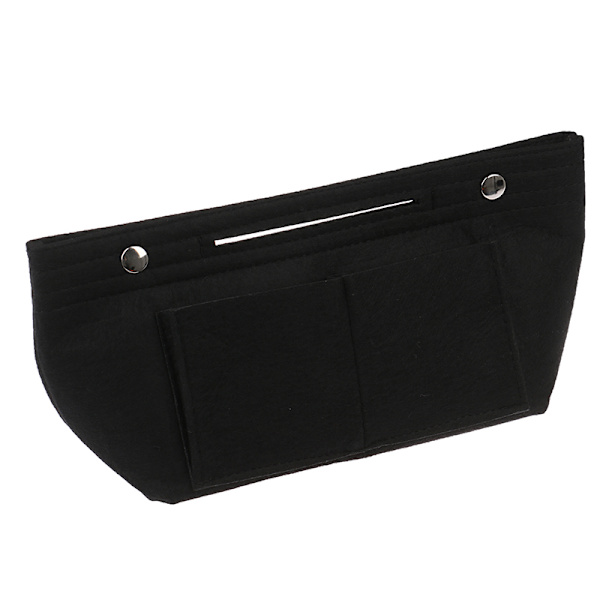 Kvinders håndtaske Organizer Taske Pung Indsæt Taske Filt Multi Pocke Black one size
