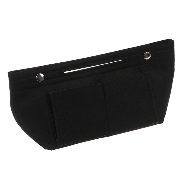Naisten käsilaukku Organizer laukku Kukkaro Insert Laukku Huopa Multi Pocke Black one size