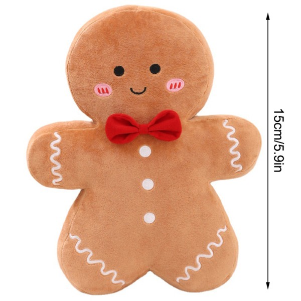 Julepynt Legetøj e Gingerbread Man Plys Legetøj Doll Pi brown 15cm