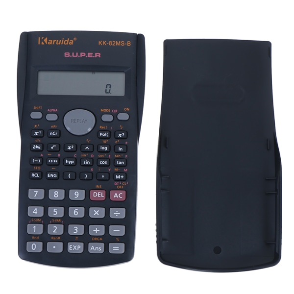 Håndholdt multifunksjons 2-linjers skjerm Digital LCD Scientific C Black onesize
