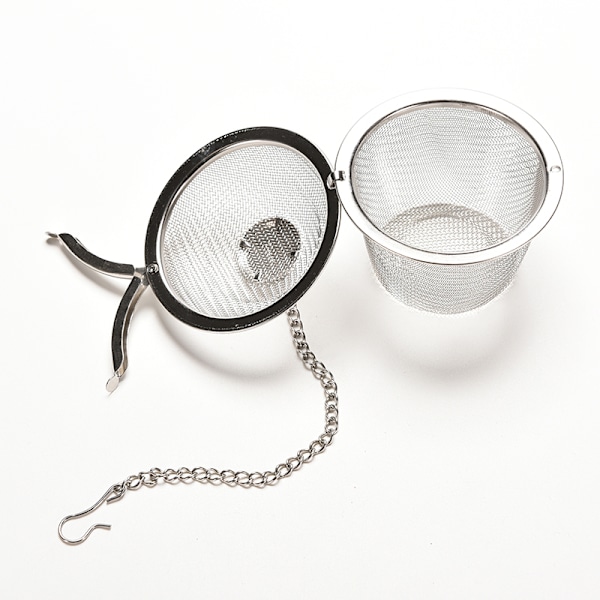 Praktisk teboll Spice Sil Mesh Infuser Filter Rostfritt Silver 110mm