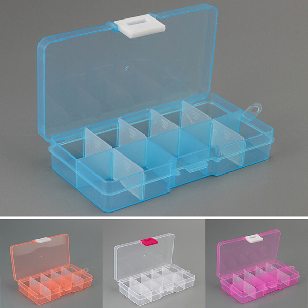 Plast10 spor Justerbar smykkeoppbevaringsboks Etui Craft Organ blue white One Size