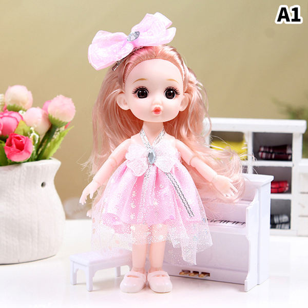 17 cm docka med kläder Skor DIY Movable s Princess Figure Gift Multicolor A1