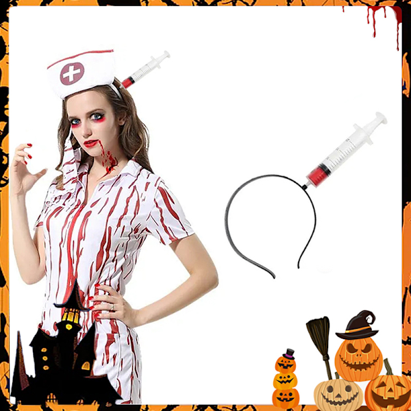 Halloween hårbåge skräckblod  Yxa sågar  Gotisk pannband rekvisita A5