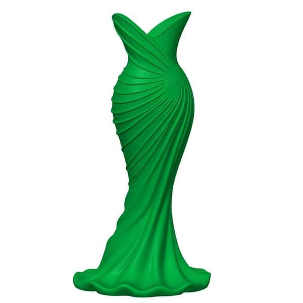 Elegant klänningsformad plastvas modern blomvas hembröllop black