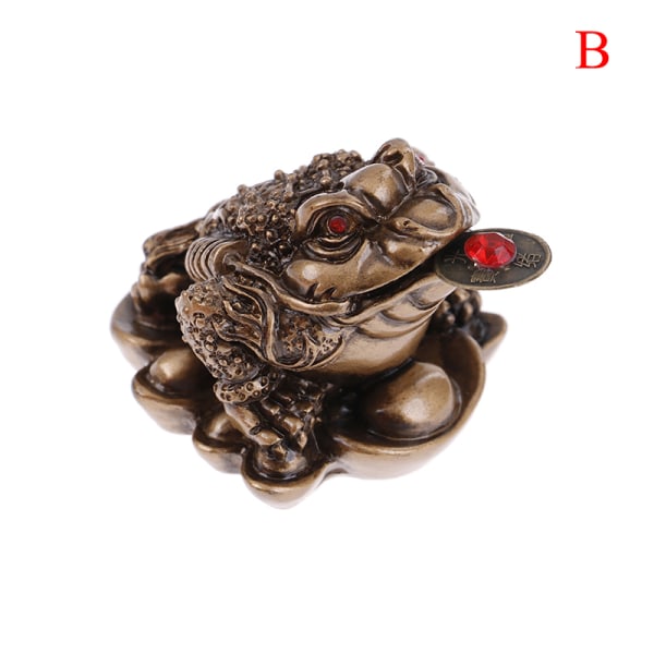 Feng Shui Pengar Lucky Fortune För Groda Padda Mynt Ornament Luc B one size