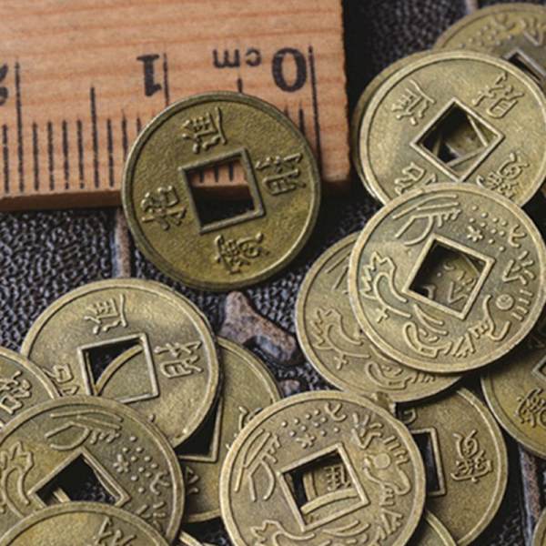 100 stk Feng Shui-mønter Gamle I Ching-mønter til sundhed rigdom A onesie