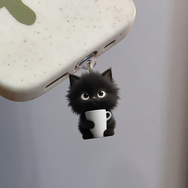 Eläinpuhelimen pölysuoja akryylitarvikkeet koristelu pölysuoja E For iPhone