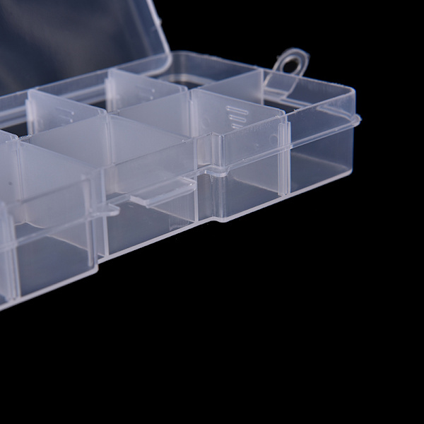 Plast10 Fack Justerbar Smycken Förvaringslåda Case Craft Organ blue white One Size