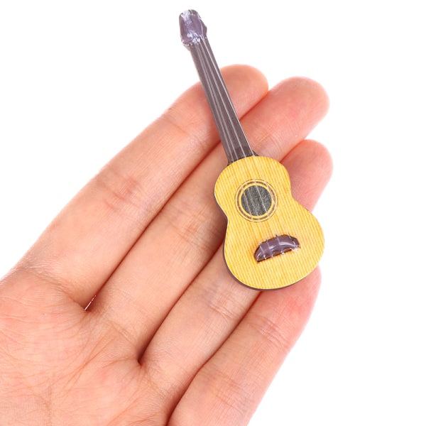 1:12 Dukkehus miniatyr gitar tilbehør instrument dukke hou A One Size