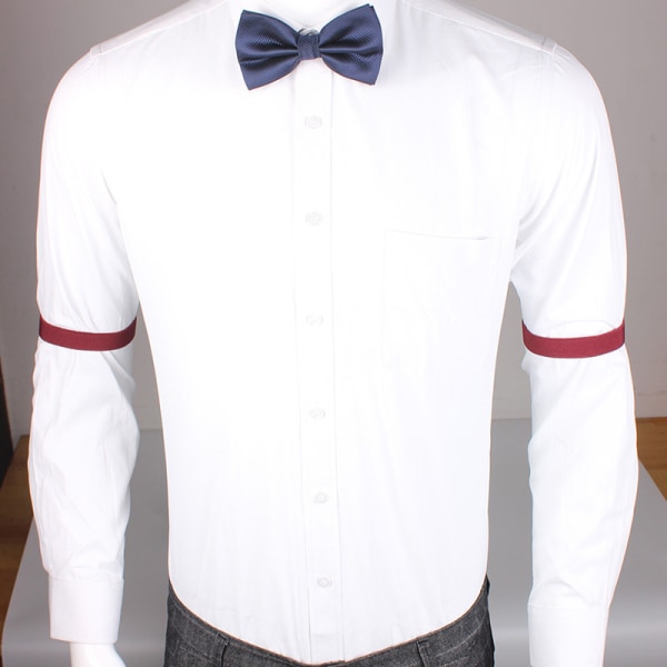 Elastiskt armband Skjorta ärmhållare Dam Herr Mode Justerbar White one size