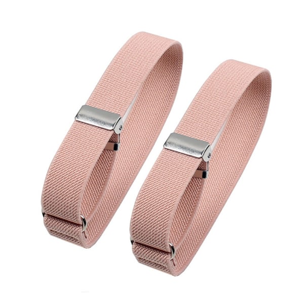 Elastiskt armband Skjorta ärmhållare Dam Herr Mode Justerbar Pink one size