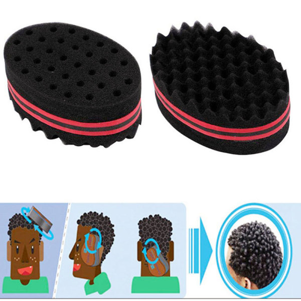 Black Man Hair Braider Twist Sponge Gran Afro Dreadlocks Curl Br Losowy kolor one size