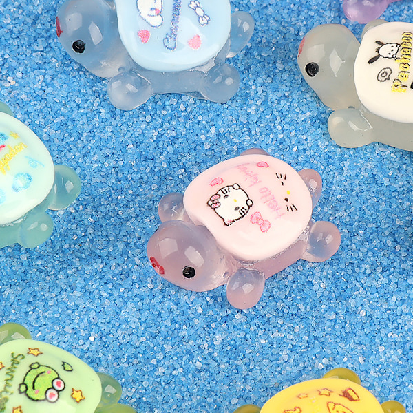 5 st Luminous Turtle Bilprydnader Mikro Landskap Dekor Glow I 5Pcs Random Color