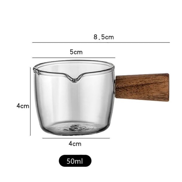 Multifunktionell smakskål kaffe mini mjölkkopp Handritad sås transparent 50ml