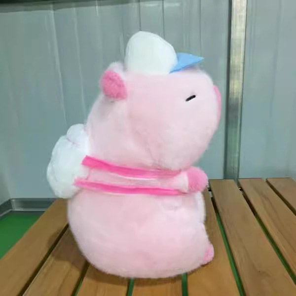 25cm myk og fluffy rosa kapybara bamse - Baseball ryggsekk fyll one size