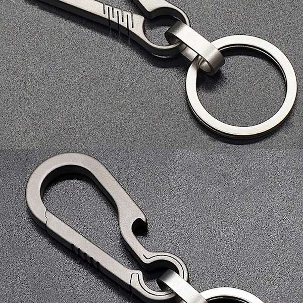Titanium Spænder Udendørs Værktøj Titanium Legering nøglering Tiranium Silver 80cm