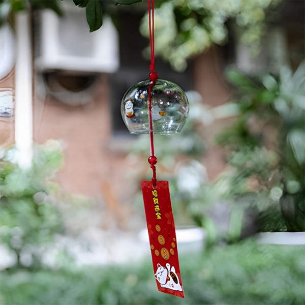 Wind Bell Sakura mönster Wind Chimes Handgjorda Glas Furin Hem A10 A10