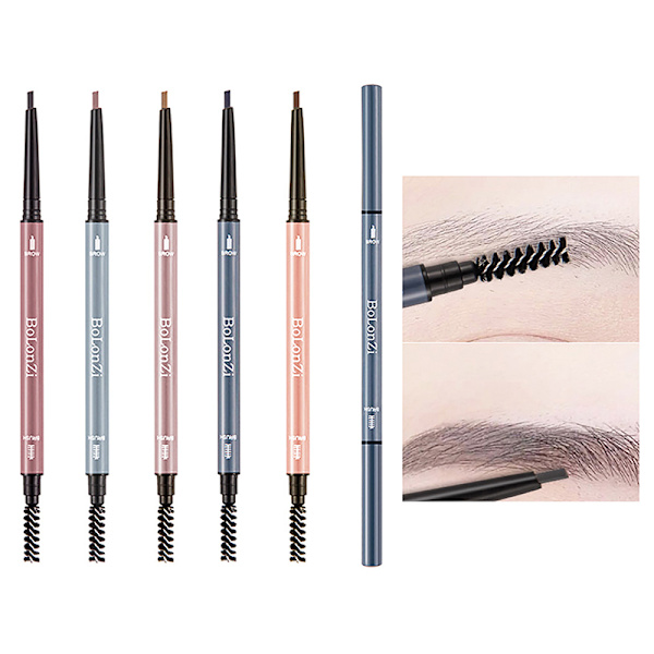 Double Head Eyebrow Pencil Pitkäkestoinen vedenpitävä sävyn parannus Gray oneszie
