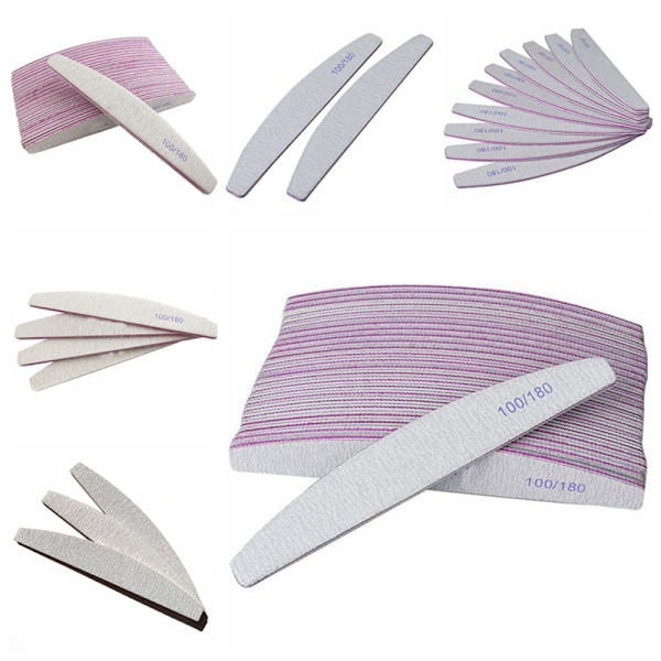 1/5PCS Nagelkonst Sandningsfiler Buffer Block Manikyr Pedikyr Till White One Size