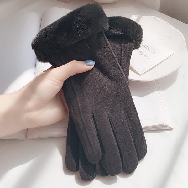 Modehandsker Efterår Vinter e Furry Warm Luffer Full Fing Fleec A4 onesize
