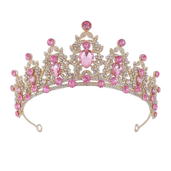 Luksuriøs elegant krystallkrone hårpynt tiara bryllup White